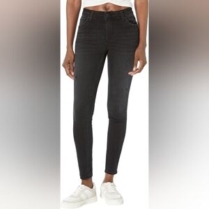 Kut From The Kloth High Rise Toothpick Skinny Black Jeans